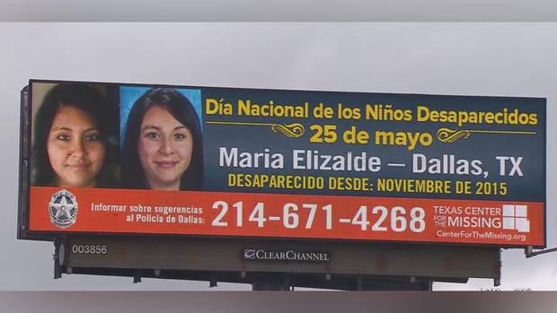 Missing child billboard in Dallas area 