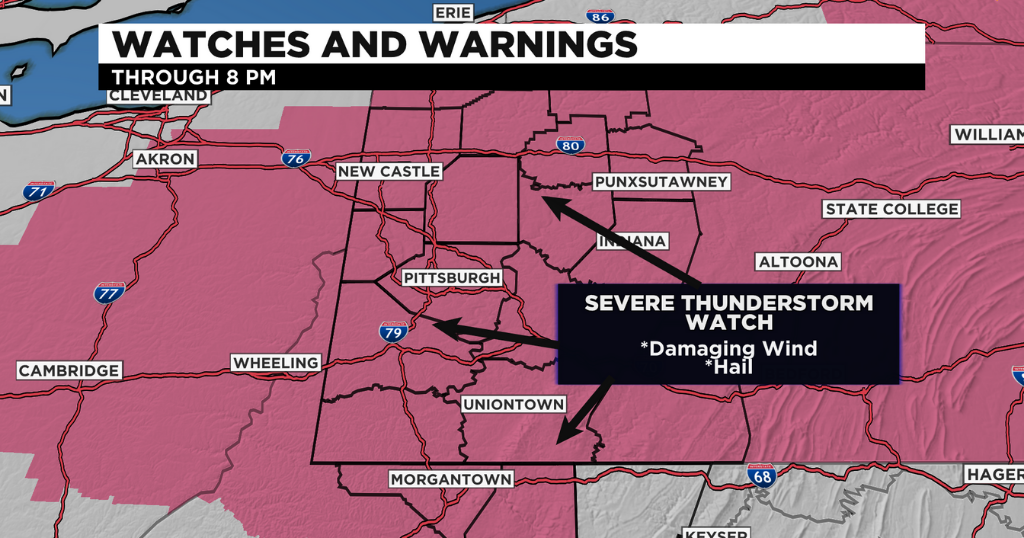 Pittsburgh Weather: Severe Thunderstorm Watch Issued For Entire Area As ...
