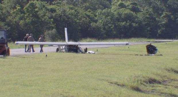 Plane crash at Pearland Regional Airport 