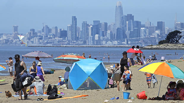 San Francisco Skyline - California Heat Wave 