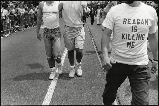 'Reagan Is Killing Me' Shirt At The International Lesbian & Gay Freedom Day Parade 