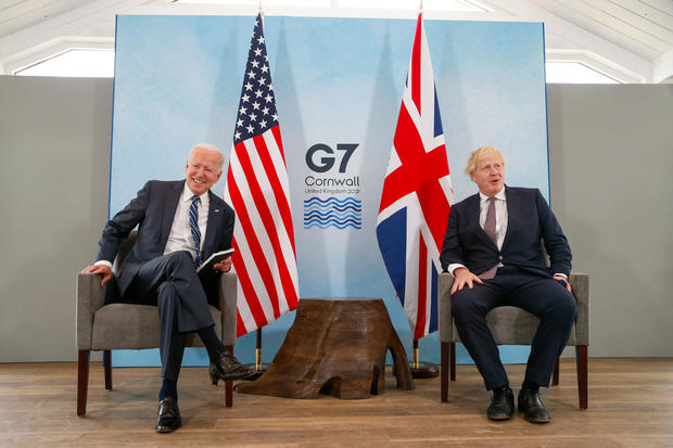 U.K. PM Johnson Hosts U.S. President Joe Biden Ahead Of G-7 Summit 