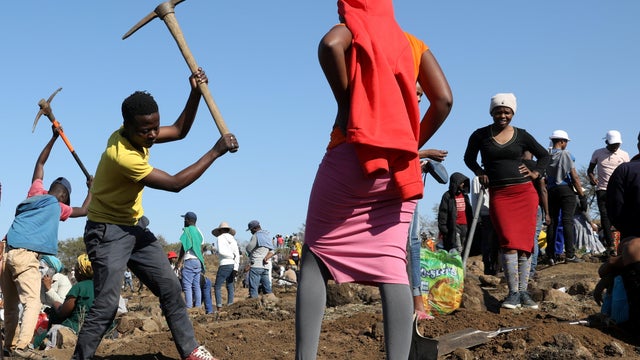 'Diamond rush' grips South African village after the discovery of unidentified stones 