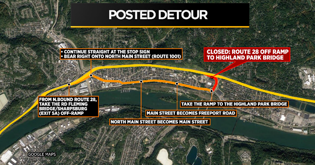 Highland Park Bridge Ramp Closure On Rt. 28 Now In Effect As