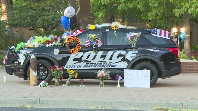 arvada police memorial Tuesday morning 4 