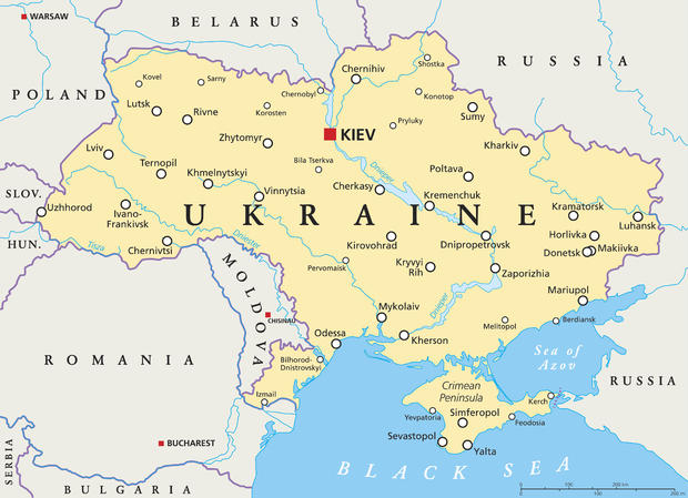 Ukraine Political Map 