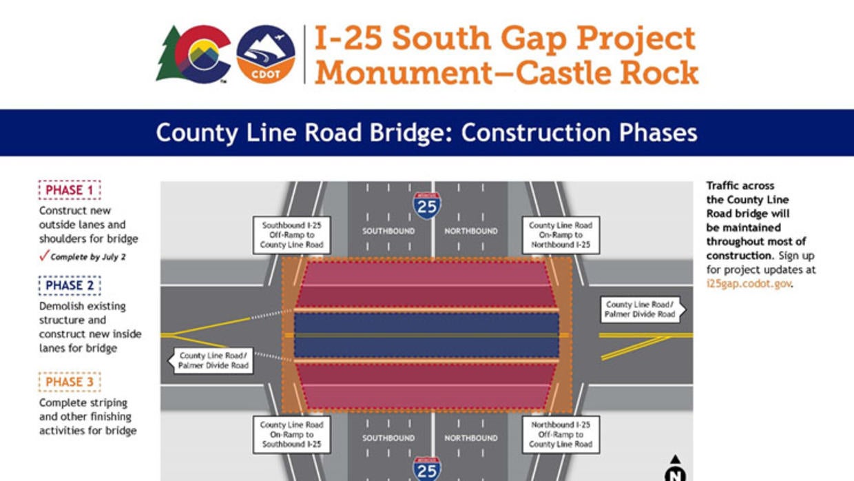 Interstate 25 Closures Begin Thursday Night Near Monument CBS Colorado