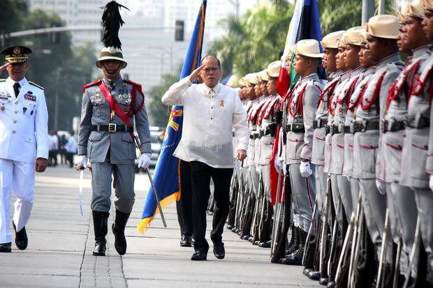 President Benigno Aquino III arrival in the celebration of 