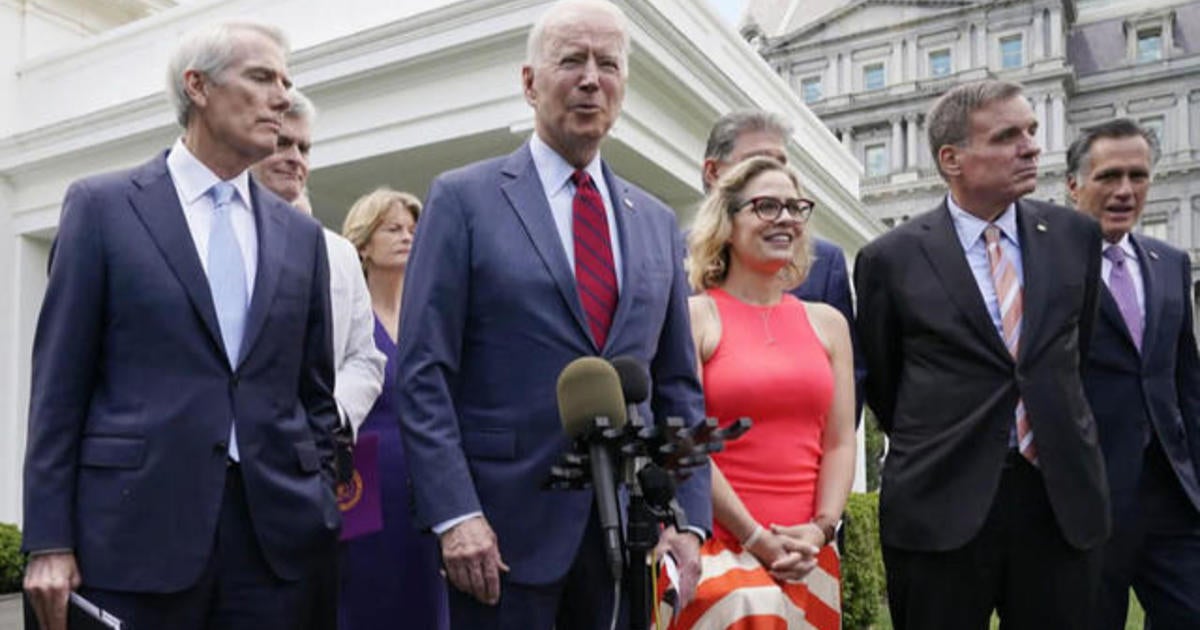 Biden Bipartisan Senators Reach Infrastructure Agreement Cbs News