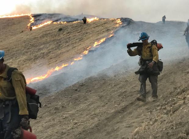 Crews Battle 1,200-Acre Shell Fire Off 5 Freeway In Kern County 