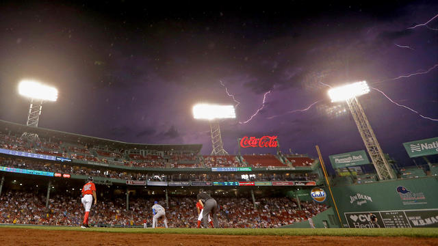 fenway park at night wallpaper