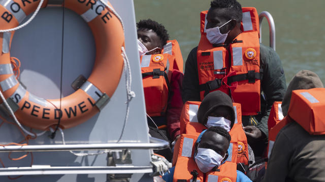 Migrants Intercepted While Crossing English Channel From France 