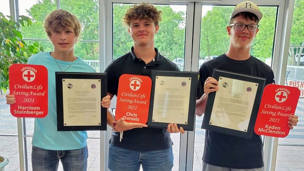 Harrison Steinberger, Kaden McClendon and Chris Daniels 