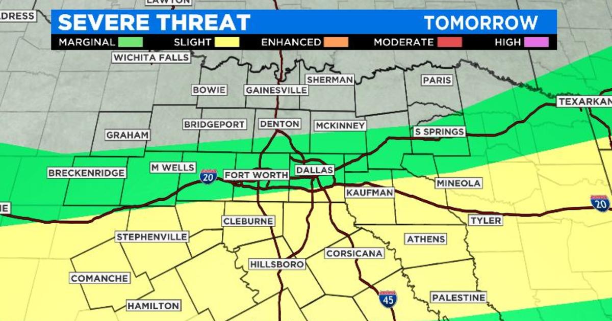 DFW Weather Chances Of Severe Storms Remain Through The Weekend CBS