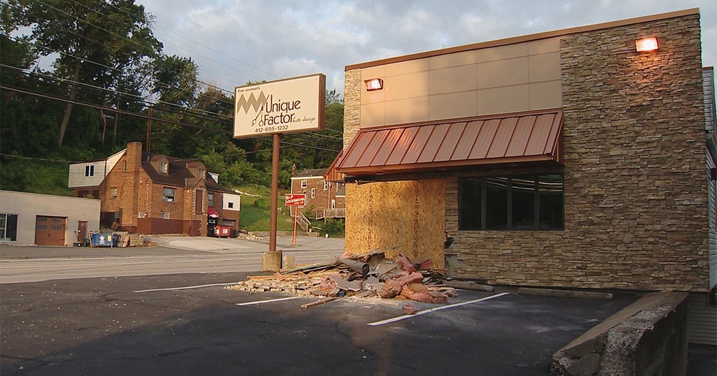 Vehicle Slams Into Unique Factor Beauty Salon In Pleasant Hills - CBS ...