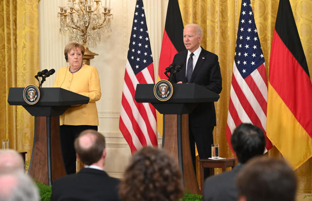 President Joe Biden and German Chancellor Angela Merkel 