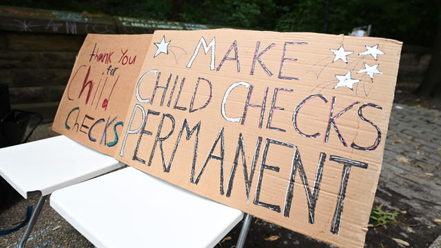 Parents Celebrate New Monthly Child Tax Credit Payments Outside Senator Schumer's Home, Urge Congress To Make Them Permanent 