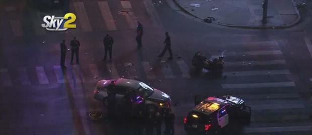 LAPD Motorcycle Officer Taken To ER After Violent Crash In South LA 