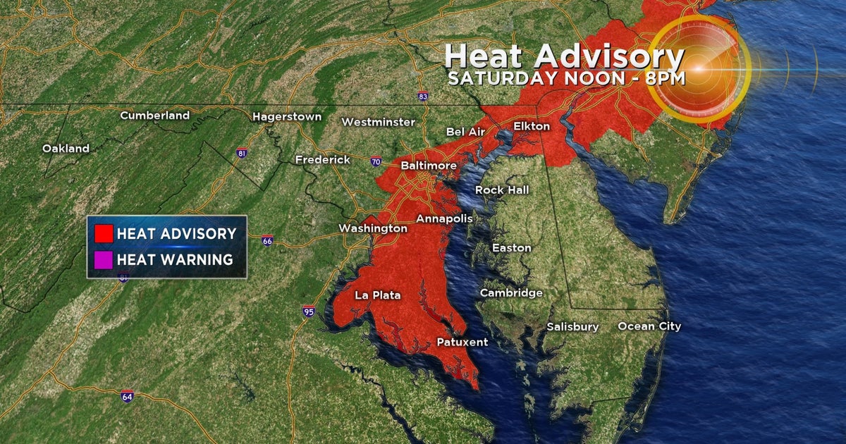 Maryland Weather: Heat Advisory Issued For Saturday - CBS Baltimore