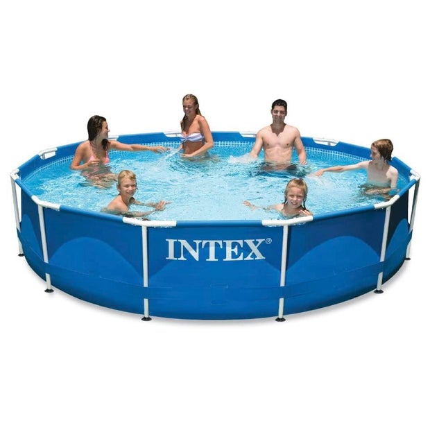 Intex metal frame above ground pool set