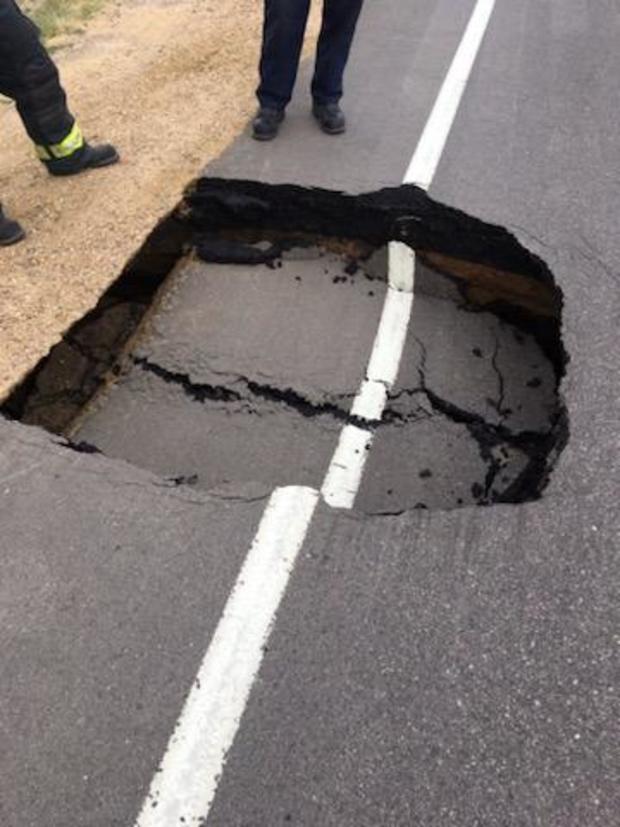 A sinkhole was reported on Tuesday on Erie Parkway. 