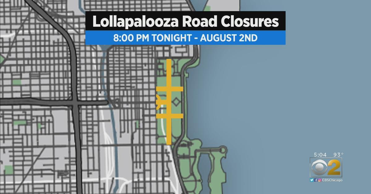 Street closures underway ahead of Lollapalooza in Grant Park - CBS