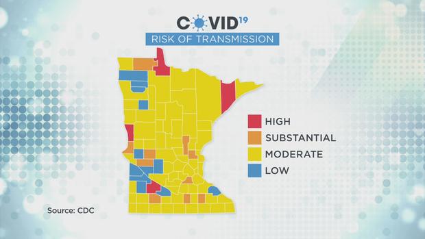 Minnesota COVID Risks By County 