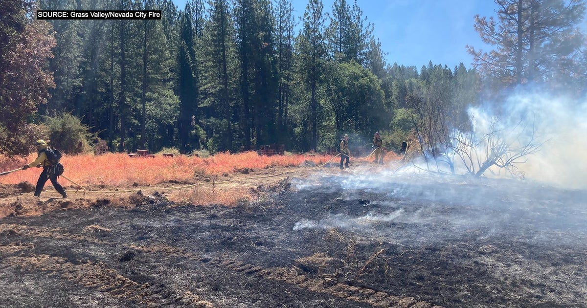 Winds Whip Up 50Foot Flames In Wildfire Near Grass Valley CBS Sacramento