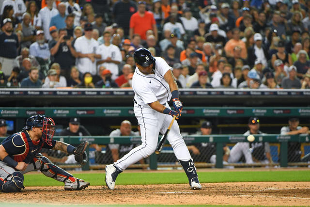 Miguel Cabrera of the Detroit Tigers fields during the Opening Day News  Photo - Getty Images