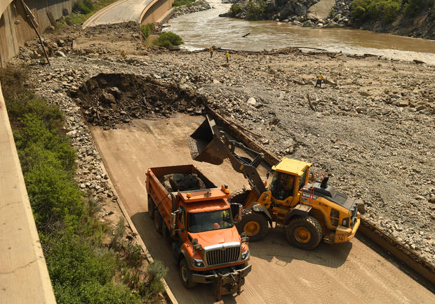 Mudslides Damaged I-70 In Glenwood Canyon In July 2021, A Media Tour Was Provided On The Closed Interstate On Aug. 5, 2021 