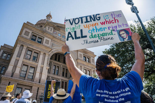 Texans Rally At State Capitol In Support Of Voting Rights 