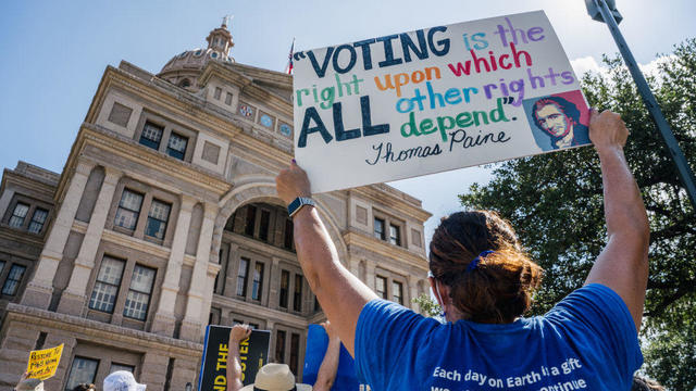 Texans Rally At State Capitol In Support Of Voting Rights 