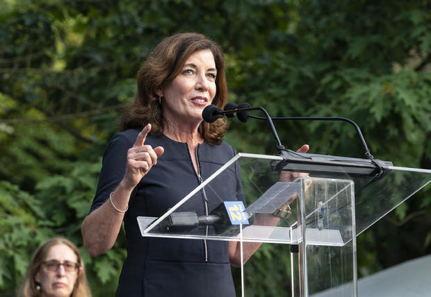 Lieutenant Governor Kathy Hochul speaks at Westchester 