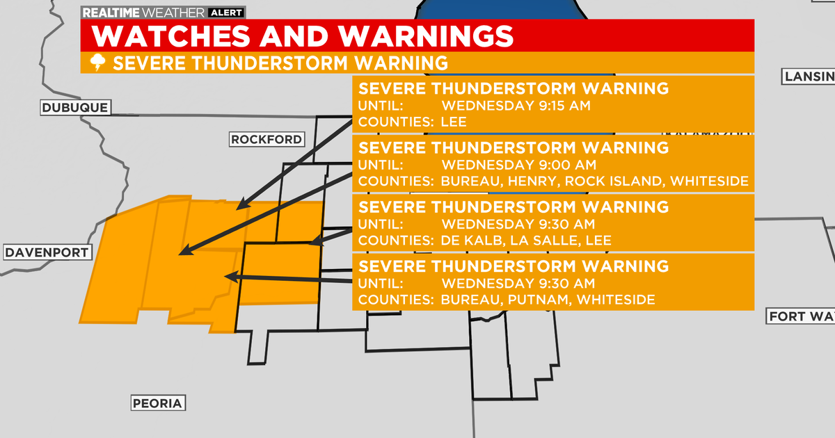 Chicago Weather: Severe Thunderstorm Warnings In Effect - CBS Chicago