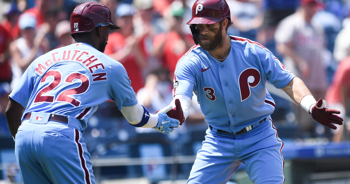 Bryce Harper Homers As Phillies Avoid Being Swept By Dodgers To Maintain At  Least Share Of NL East Lead - CBS Philadelphia