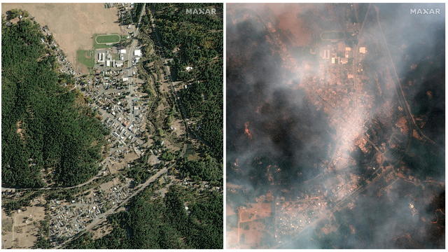 Maxar satellite imagery of Greenville, California 