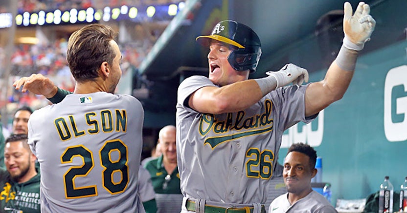 Chapman Swats 2 Homers, Swingin' A's Blast Past Rangers 8-3 - CBS San ...