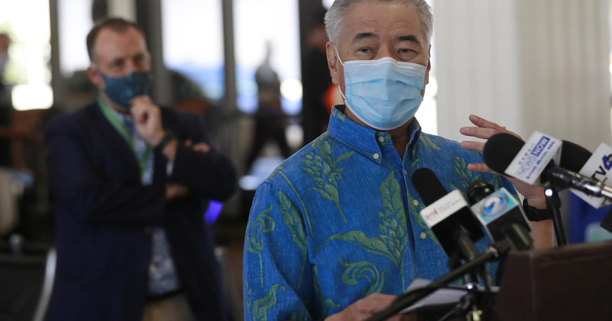 Ready go to ... https://cbsn.ws/2UP4gsL [ Hawaii governor tells potential tourists not to visit as hospitals and ICUs are 