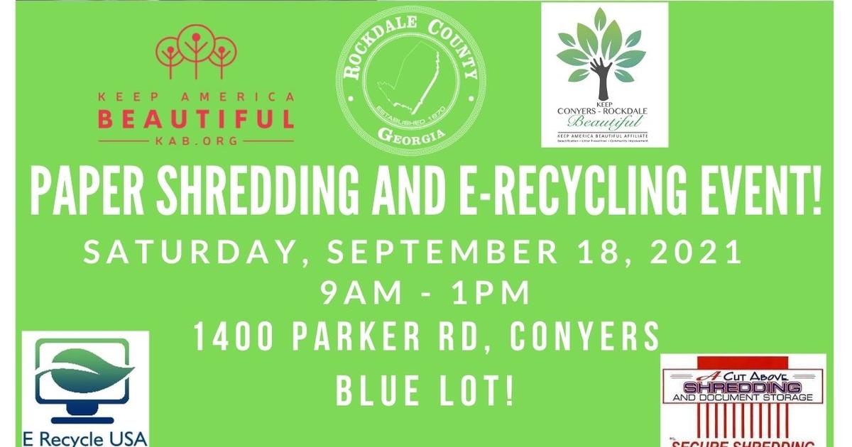 2nd Electronics Recycling & Paper Shredding Event Planned For Rockdale
