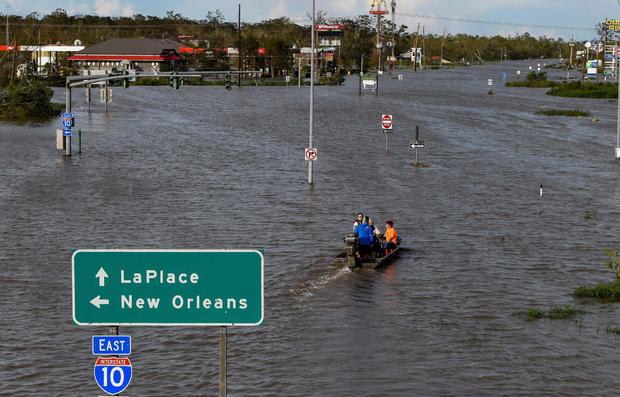 Flooding from Hurricane Ida in Louisiana 