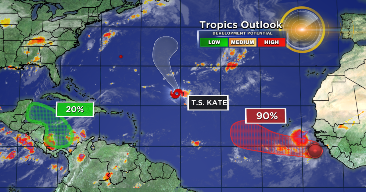 Tropical Storm Kate Remains Over Atlantic, Two Other Systems Being ...