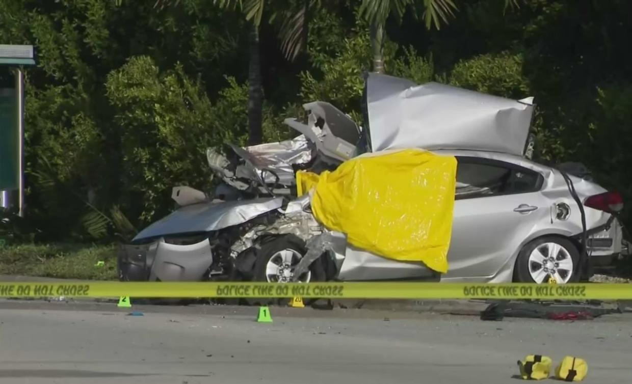 Police Say Driver Who Killed 3 People Was Drunk And Reached Speeds Of 120 Mph Cbs Miami 