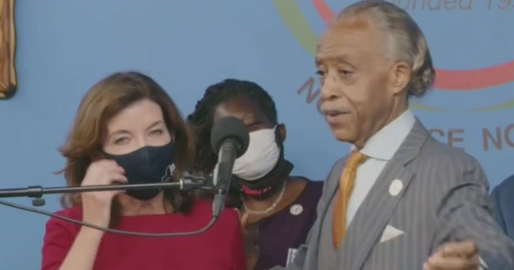 Gov. Kathy Hochul, Lt. Gov. Brian Benjamin Join Rev. Al Sharpton At