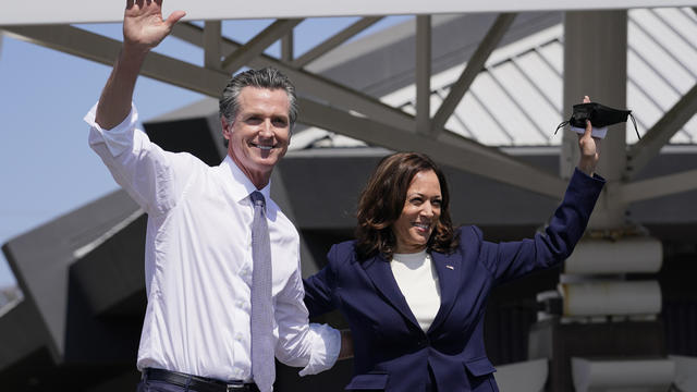 California Governor Gavin Newsom and Vice President Kamala Harris 