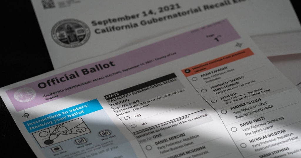 What Will The Recall Election Ballot Have On It? - CBS Los Angeles