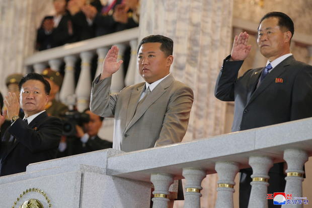 North Korea leader Kim Jong Un attends a paramilitary parade held to mark the founding anniversary of the republic at Kim Il Sung square in Pyongyang 