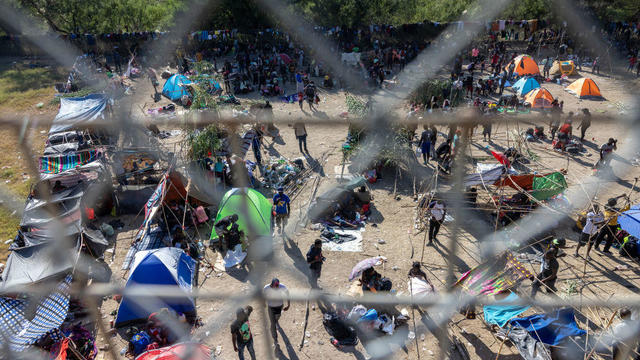 Large Migration Surge Crosses Rio Grande Into Del Rio, Texas 