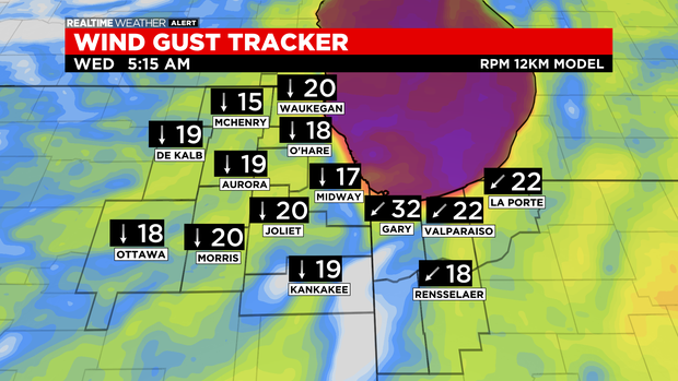 Wind Gusts 5:15 a.m. Wednesday: 09.20.21