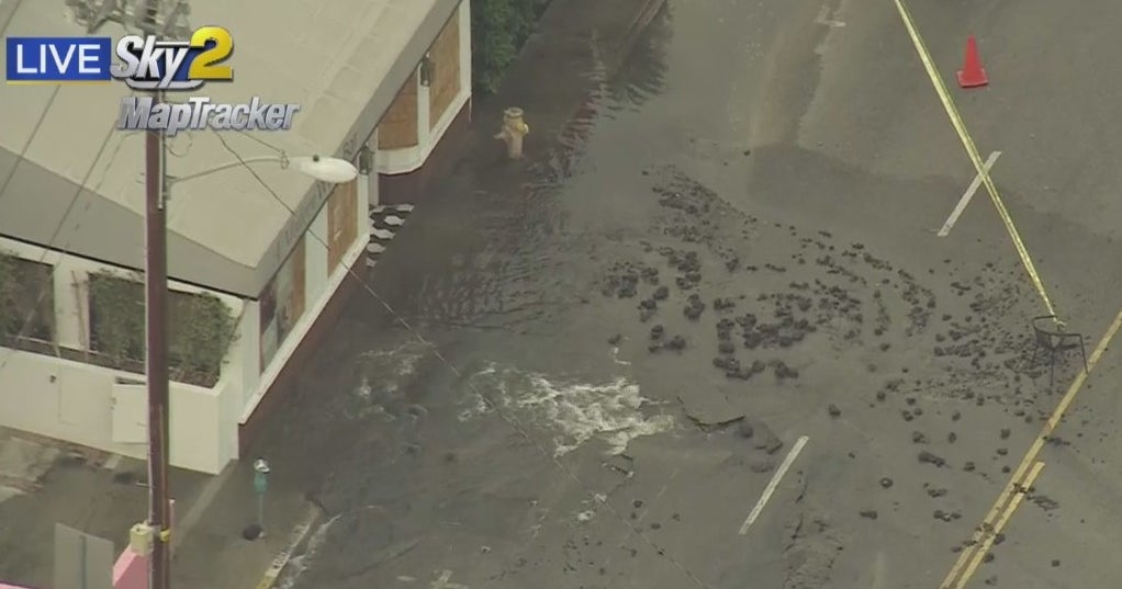 Water Main Break Closes Part Of La Cienega Boulevard In West Hollywood ...