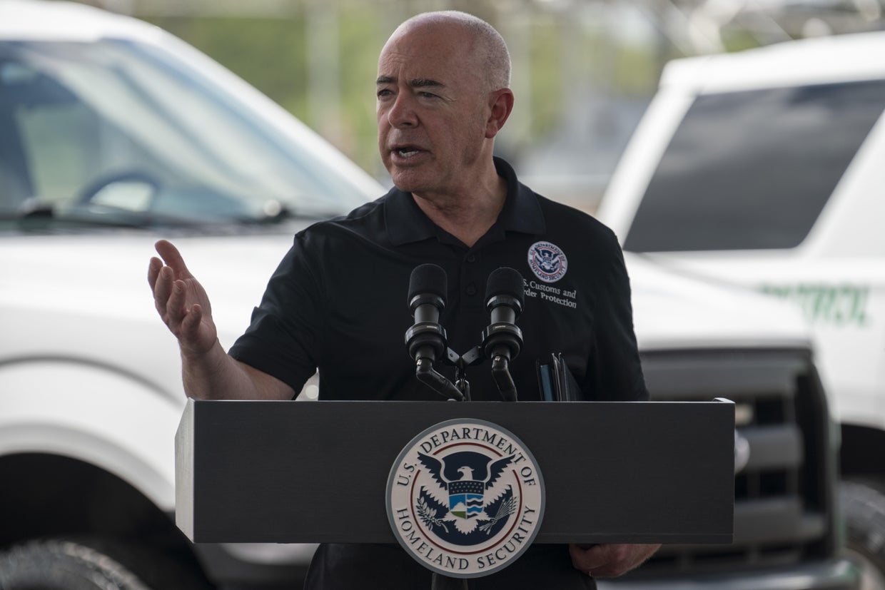 Secretary of Homeland Security Alejandro Mayorkas Holds Press Briefing On Border Situation 